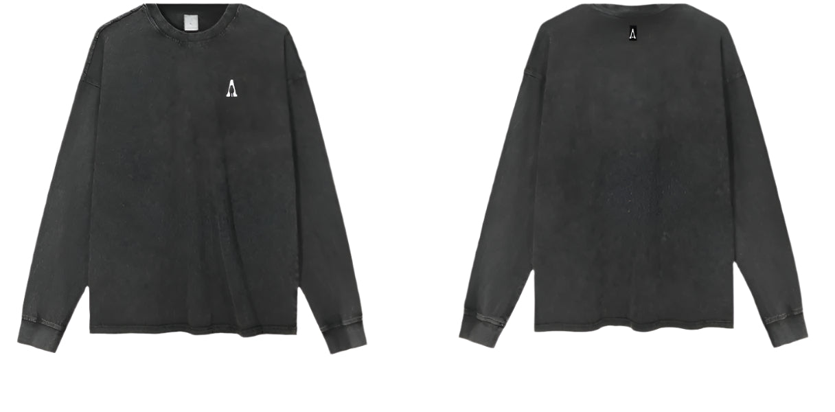 Washed Black Essential Heavy Long Sleeve